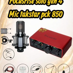 COMBO THU ÂM LIVESTREAM SOUNDCAR FOCUSRISE SOLO GEN 4 MIC TAKSTAR PCK-850