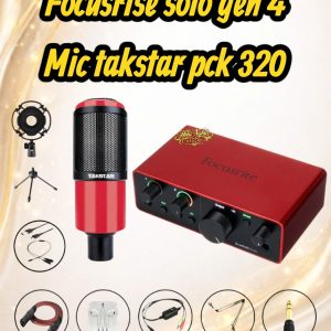 COMBO THU ÂM LIVESTREAM SOUNDCAR FOCUSRISE SOLO GEN 4 MIC TAKSTAR PCK-320