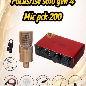 COMBO THU ÂM LIVE STREAM SOUNDCAR FOCUSRISE SOLO GEN 4 MIC TAKSTAR PCK-200