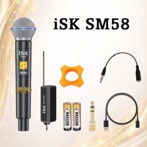 Micro LIVESTREAM thu âm ISK SM58 – Micro không dây